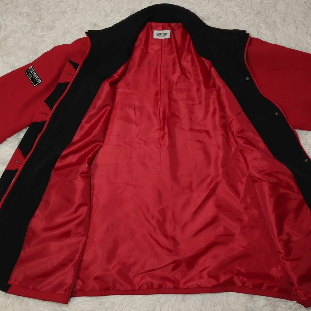 【レトロ古着】薄手ジャケット ワッフル生地 おしゃれコーデ 赤 13BR XL メンズのジャケット/アウター(ブルゾン)の商品写真