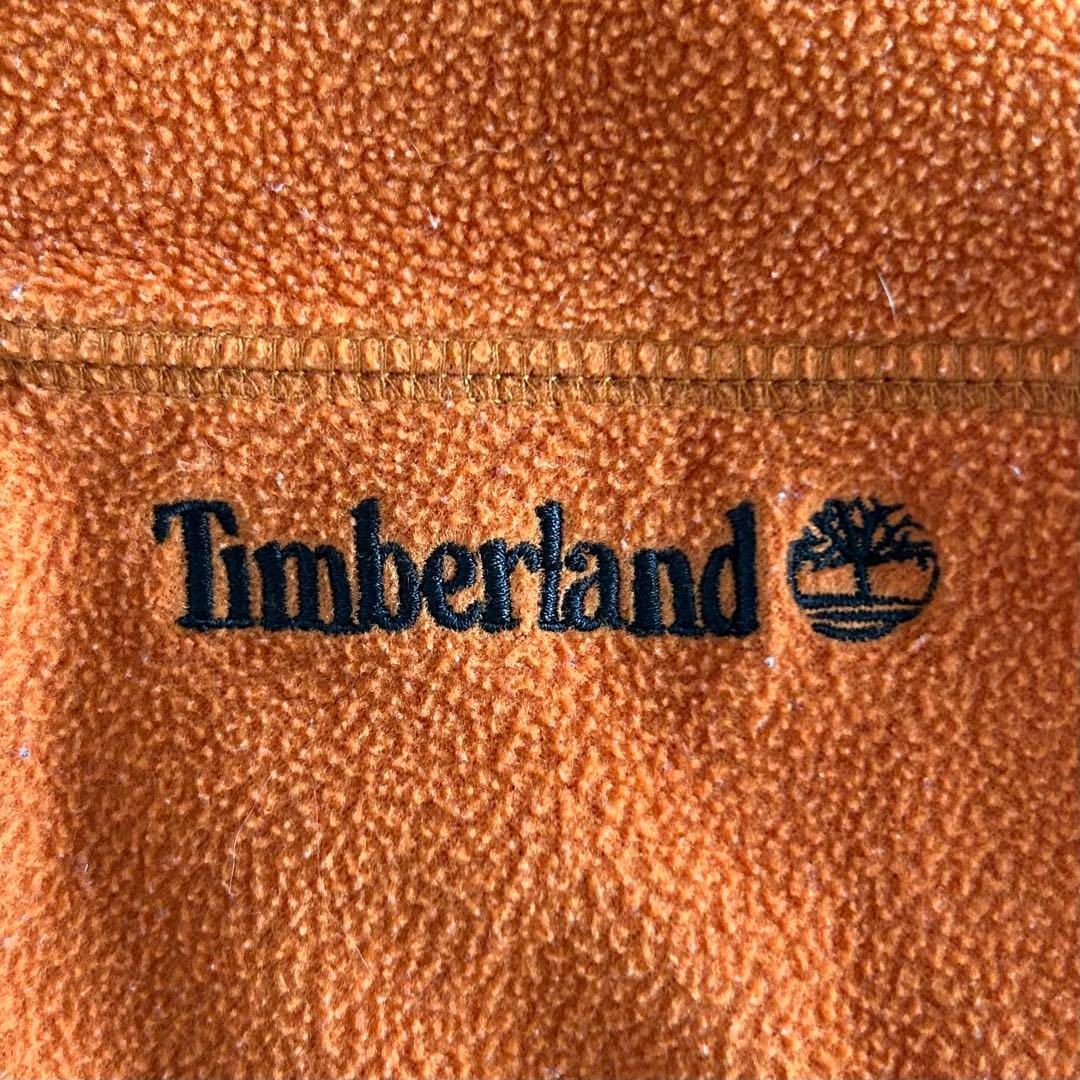 Timberland(ティンバーランド)のtimberland フルジップ フリースジャケット オレンジ L 刺繍ロゴ メンズのトップス(スウェット)の商品写真