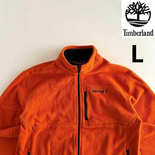 ティンバーランド(Timberland)のtimberland フルジップ フリースジャケット オレンジ L 刺繍ロゴ(スウェット)