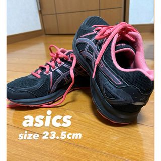 アシックス(asics)のアシックス レディース　トレーニングシューズ  23.5cm 黒ピンク(シューズ)