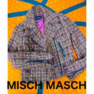 MISCH MASCHツイードピンクチェック柄ジャケット