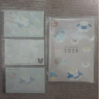 ポケモン(ポケモン)の新品☆ミスド×ポケモン　2024年スケジュールン&メモ帳2冊&2023年メモ帳(カレンダー/スケジュール)