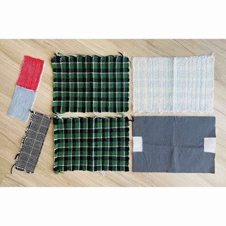 【素材6セット】続き作りに！手編み 織り物ほか 素材 ハンドメイド(各種パーツ)