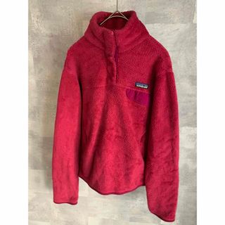 パタゴニア(patagonia)のパタゴニア フリースジャケット ピンク ハーフボタン プルオーバー レディースS(ブルゾン)