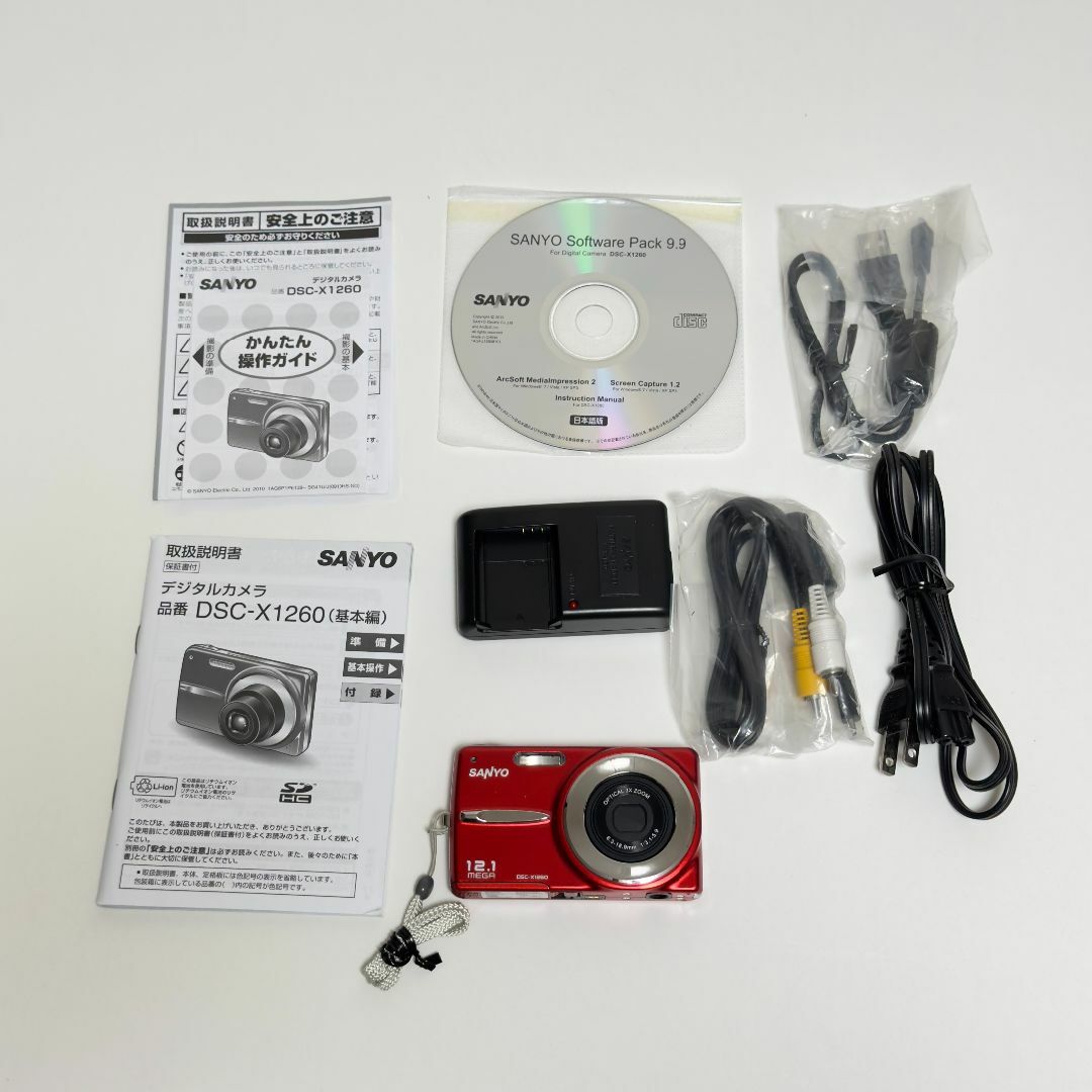 美品　SANYO DSC-X1260 コンパクトデジタルカメラ スマホ/家電/カメラのカメラ(コンパクトデジタルカメラ)の商品写真