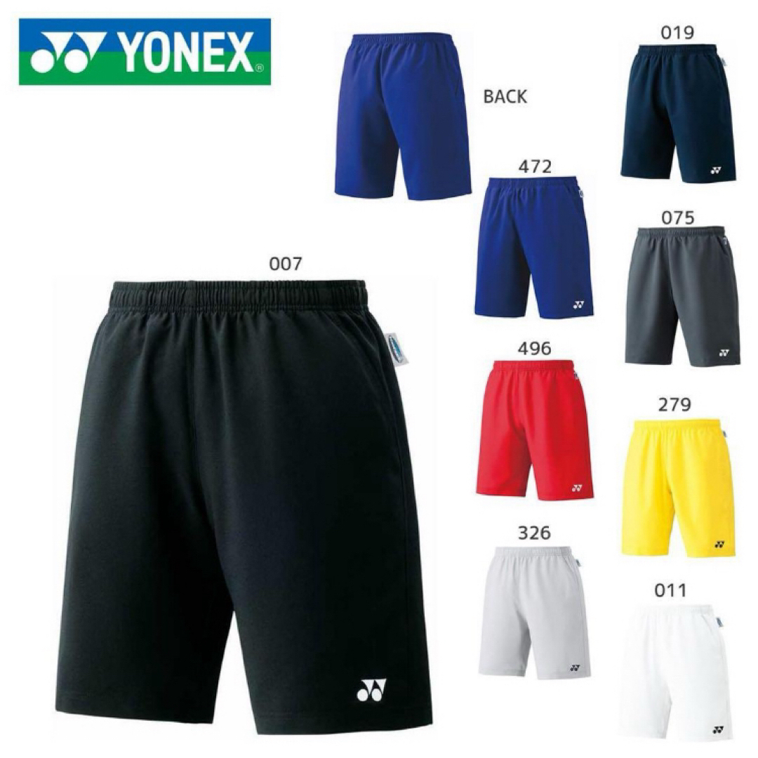 YONEX(ヨネックス)の送料無料 新品 YONEX ハーフパンツ（スリムフィット） XL ブラック スポーツ/アウトドアのテニス(ウェア)の商品写真