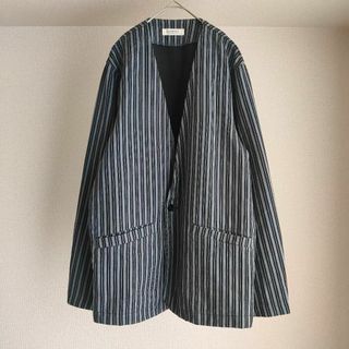 ネストローブ(nest Robe)のCONFECT ピケストライプノーカラージャケット(ノーカラージャケット)