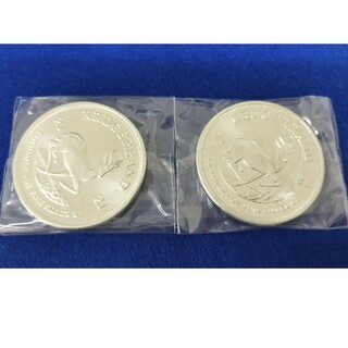クルーガーランド銀貨2021(1オンス)(新品、未使用) 2枚  NO.1(貨幣)