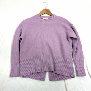 プラステ(PLST)の【プラステ】ニット　カシミヤ　ウール　ピンク　M レディース　スリット　美品(ニット/セーター)