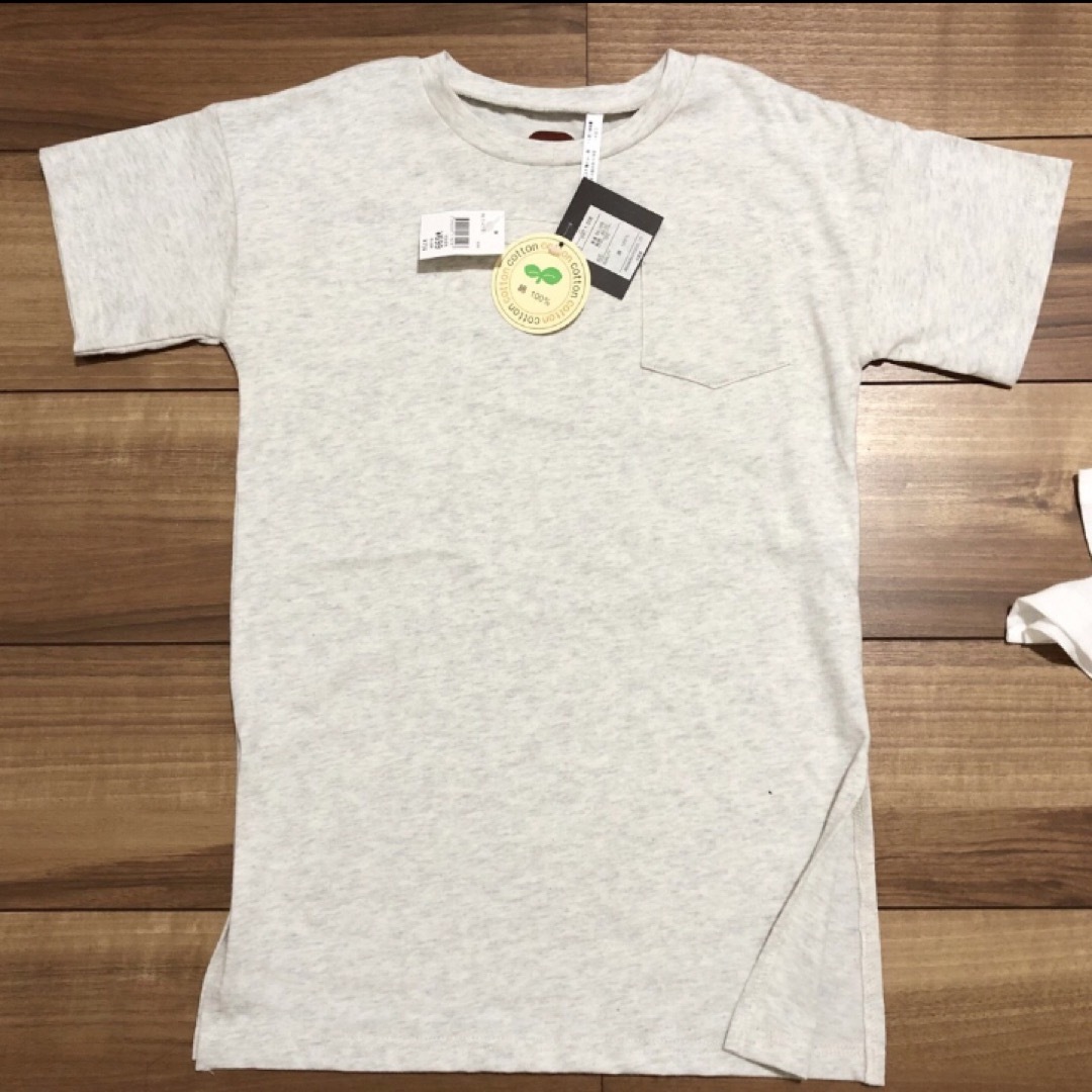 80センチ♡綿100%半袖Tシャツ2枚セット♡ホワイト＆グレー キッズ/ベビー/マタニティのベビー服(~85cm)(Ｔシャツ)の商品写真