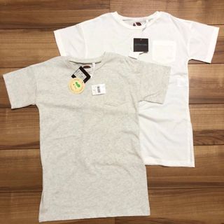 80センチ♡綿100%半袖Tシャツ2枚セット♡ホワイト＆グレー(Ｔシャツ)