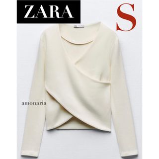 ザラ(ZARA)の【4/17迄限定出品＊新品】ZARA SOFTカシュクールトップス カシュクール(ニット/セーター)