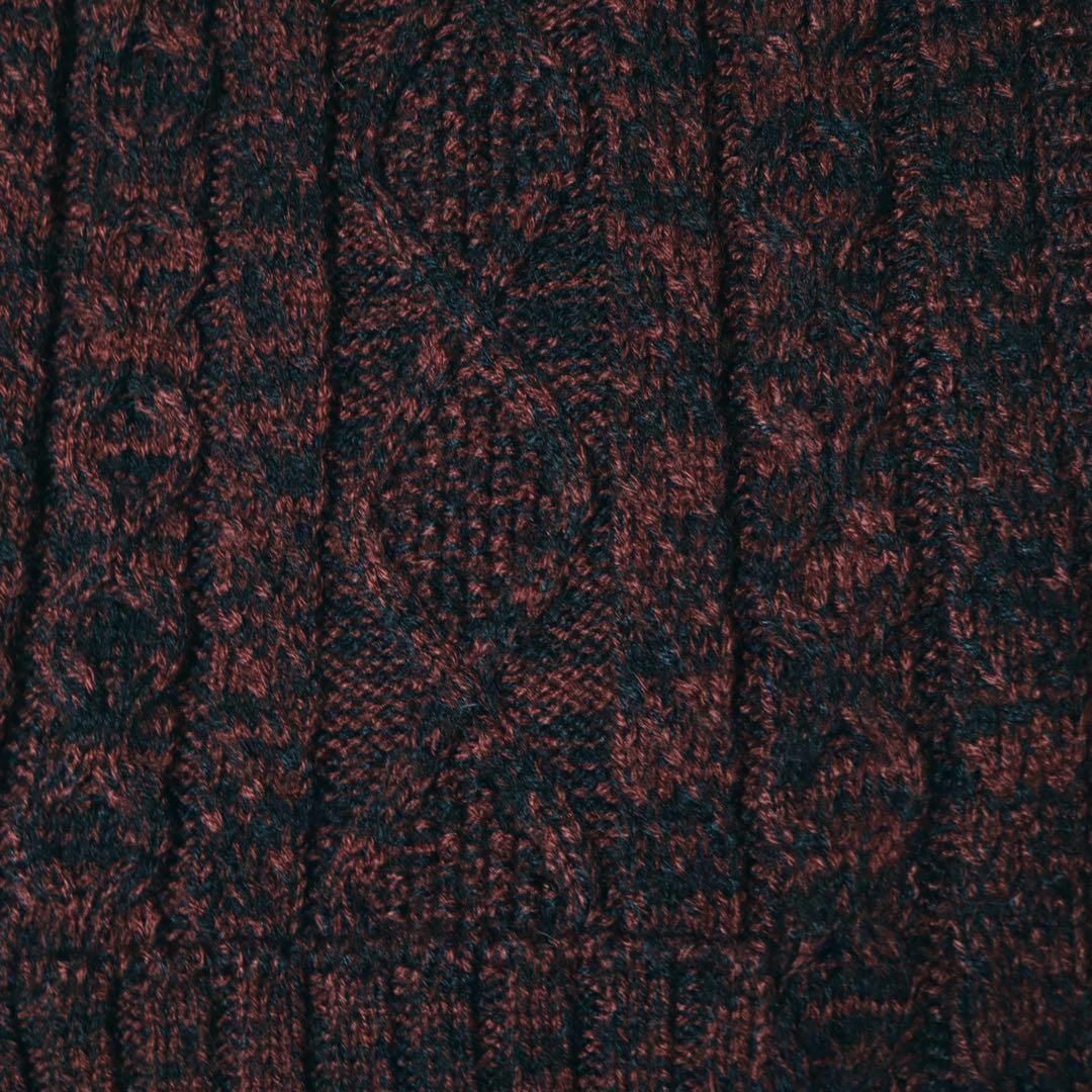 【おしゃれコーデ】厚手カーディガン ケーブル編み ハイネック ユニセックス メンズのトップス(ニット/セーター)の商品写真