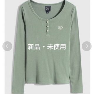 ギャップ(GAP)のJAC リブ ヘンリーネック GAPロゴ 長袖Tシャツ(Tシャツ/カットソー(七分/長袖))