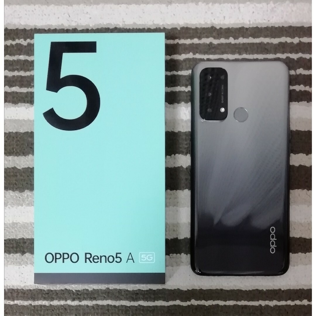 OPPO Reno5 A 5G A103OP シルバーブラック スマホ/家電/カメラのスマートフォン/携帯電話(スマートフォン本体)の商品写真