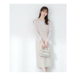 プロポーションボディドレッシング(PROPORTION BODY DRESSING)のパールポケットタイトジャンスカ PROPORTION BODY DRESSING(ひざ丈ワンピース)