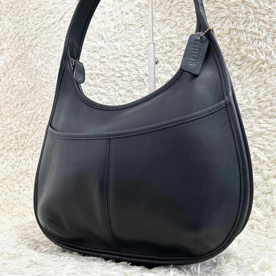 美品】オールドコーチ エルゴ ワンショルダーバッグ レザー ブラック 9033-