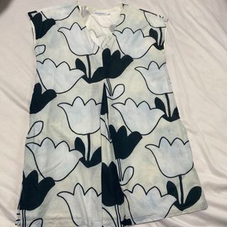 マリメッコ(marimekko)の訳あり　マリメッコ　チューリップ柄　ワンピース(ひざ丈ワンピース)