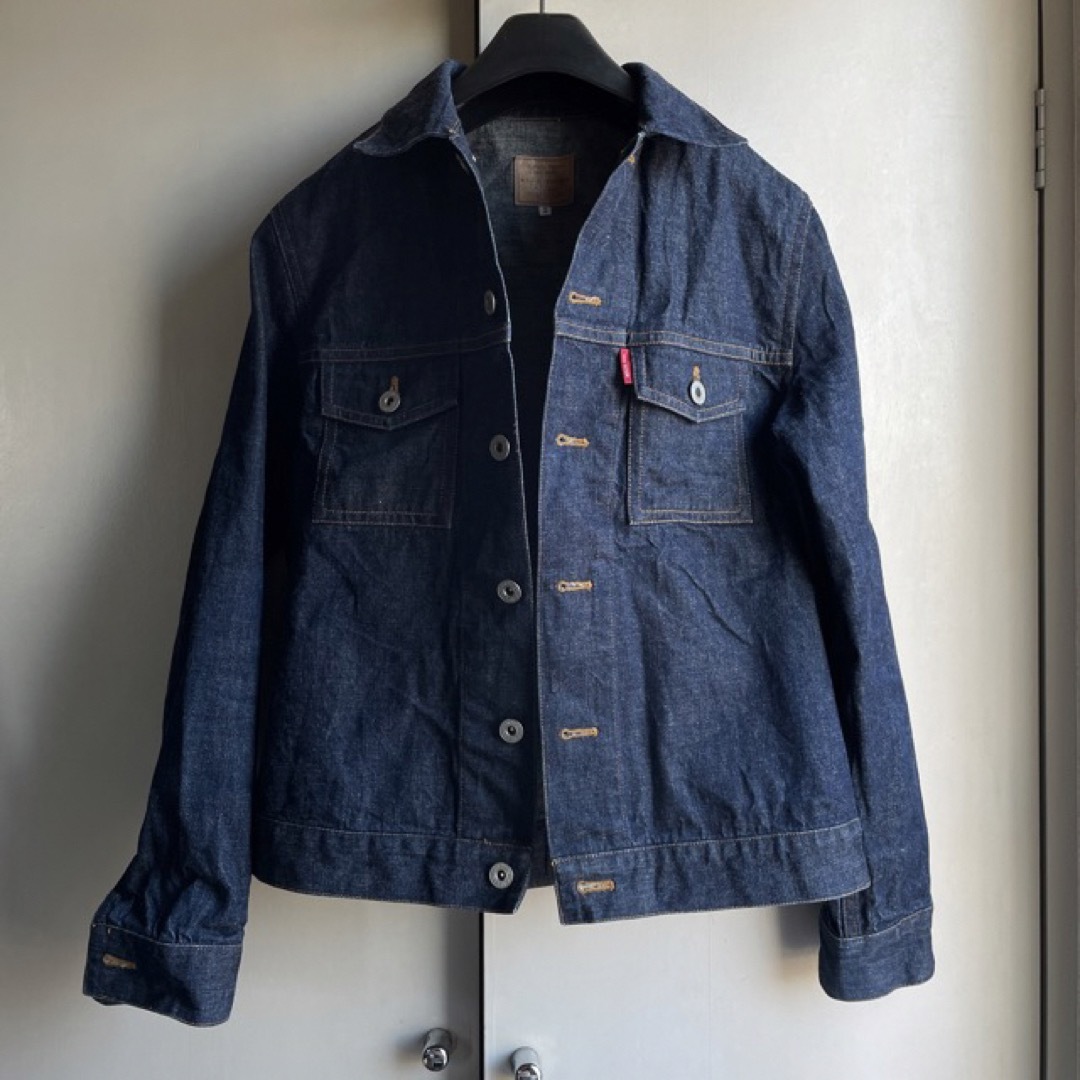 i.n.e(インエ)のデニムジャケット 藍色  レディースのジャケット/アウター(Gジャン/デニムジャケット)の商品写真