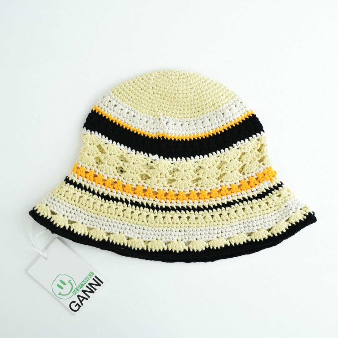 新品 二階堂ふみ着用 GANNI ガニー Crochet クロシェバケットハット 新品 二階堂ふみ着用 GANNI ガニー Crochet クロシェバケットハット