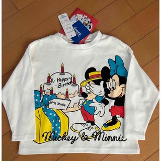 ディズニー(Disney)のディズニー ミッキー ミニー 誕生日 ロンT 100(Tシャツ/カットソー)