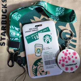 スターバックス(Starbucks)のStarbucks スタバ　カード 定期入れ　バスケース　ハンドストラップ付#5(パスケース/IDカードホルダー)