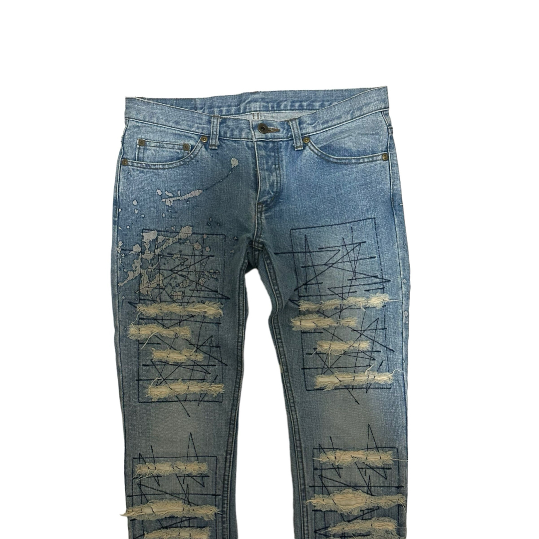 HYSTERICS(ヒステリックス)のHYSTERICS Damaged Flare Skinny Denim メンズのパンツ(デニム/ジーンズ)の商品写真