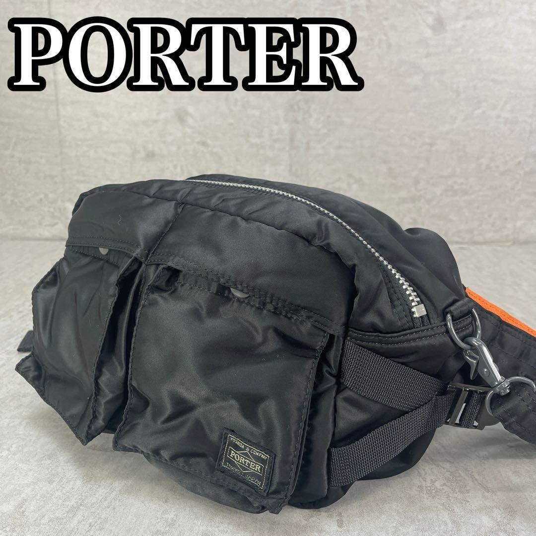 PORTER(ポーター)の人気　美品　ポーター　タンカー　ウエストバッグ　ショルダーバッグ　2WAY　黒 メンズのバッグ(ボディーバッグ)の商品写真