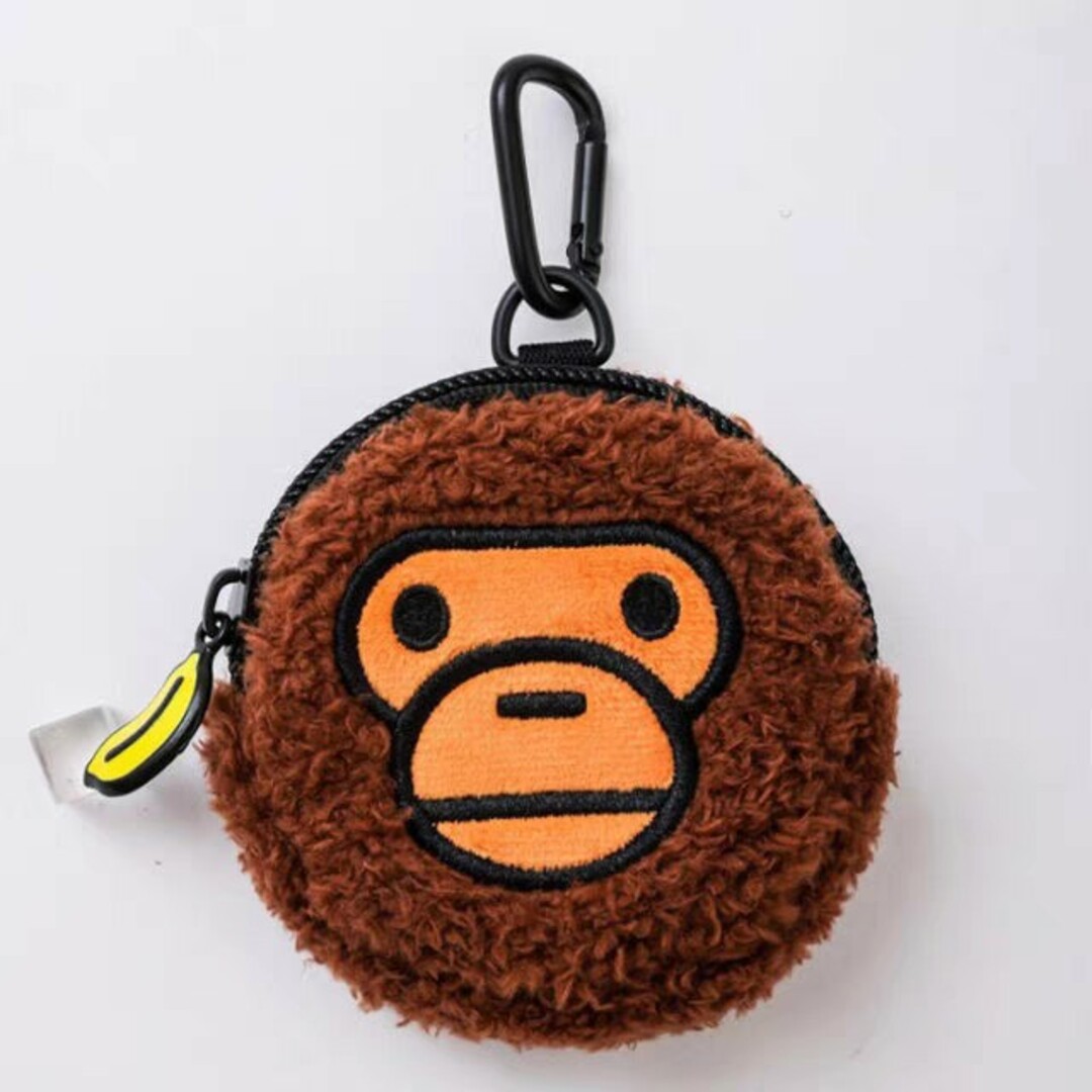 A BATHING APE(アベイシングエイプ)の新品・未使用☆A BATHING APE もこもこマイロ コインケース 小物入れ レディースのファッション小物(コインケース)の商品写真