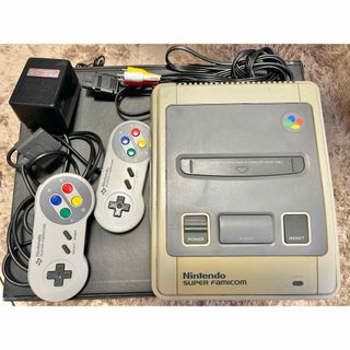 スーパーファミコン(スーパーファミコン)の⚠️ラクマー様専用【ジャンク品】スーパーファミコン本体　ケーブル　コントローラー(家庭用ゲーム機本体)