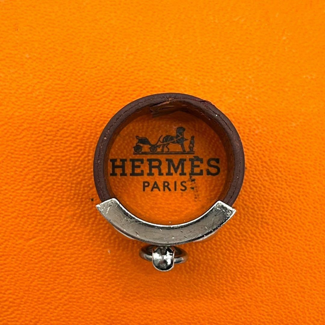 Hermes(エルメス)の希少 HERMES エルメス リング コリエドシアン Sサイズ 赤茶 レディースのアクセサリー(リング(指輪))の商品写真