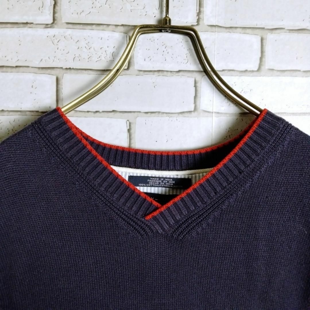 TOMMY HILFIGER(トミーヒルフィガー)のトミーヒルフィガー☆ベスト　チョッキ　コットンニット　ボーダー　紺　赤　白 メンズのトップス(ベスト)の商品写真