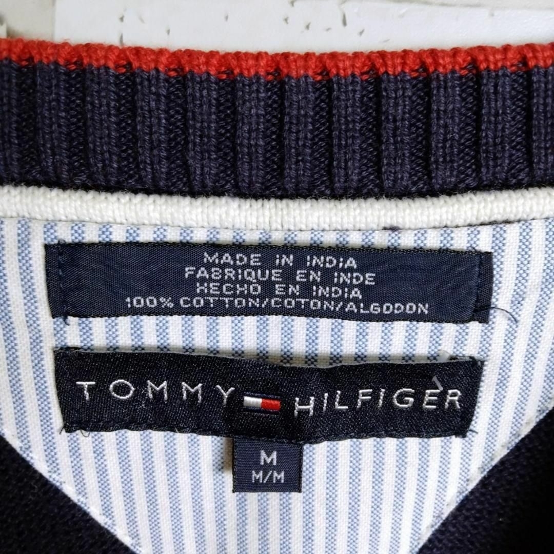 TOMMY HILFIGER(トミーヒルフィガー)のトミーヒルフィガー☆ベスト　チョッキ　コットンニット　ボーダー　紺　赤　白 メンズのトップス(ベスト)の商品写真