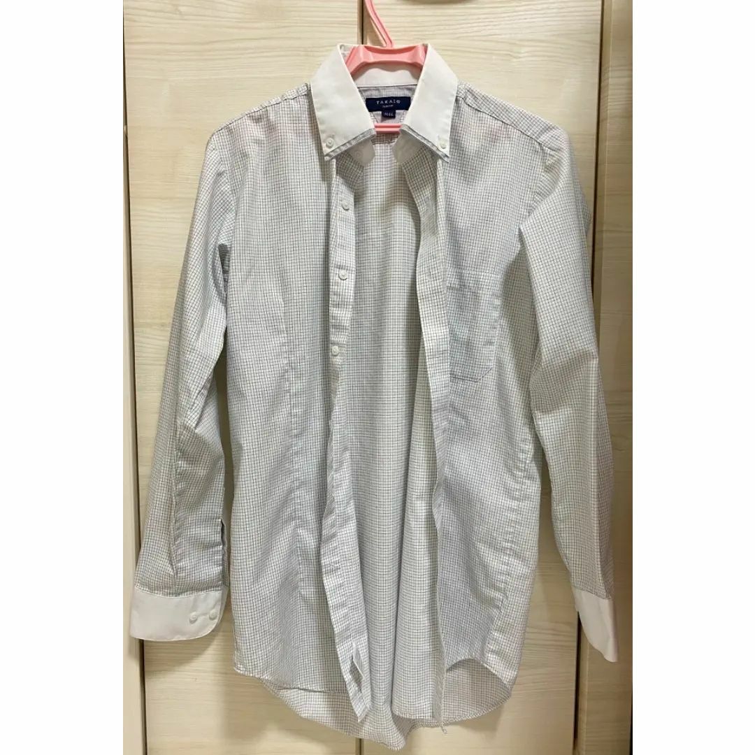TAKA-Q(タカキュー)の【TAKA-Q】ワイシャツ　チェック　紳士　高品質　状態良好　スリムフィット メンズのトップス(シャツ)の商品写真