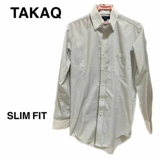 タカキュー(TAKA-Q)の【TAKA-Q】ワイシャツ　チェック　紳士　高品質　状態良好　スリムフィット(シャツ)