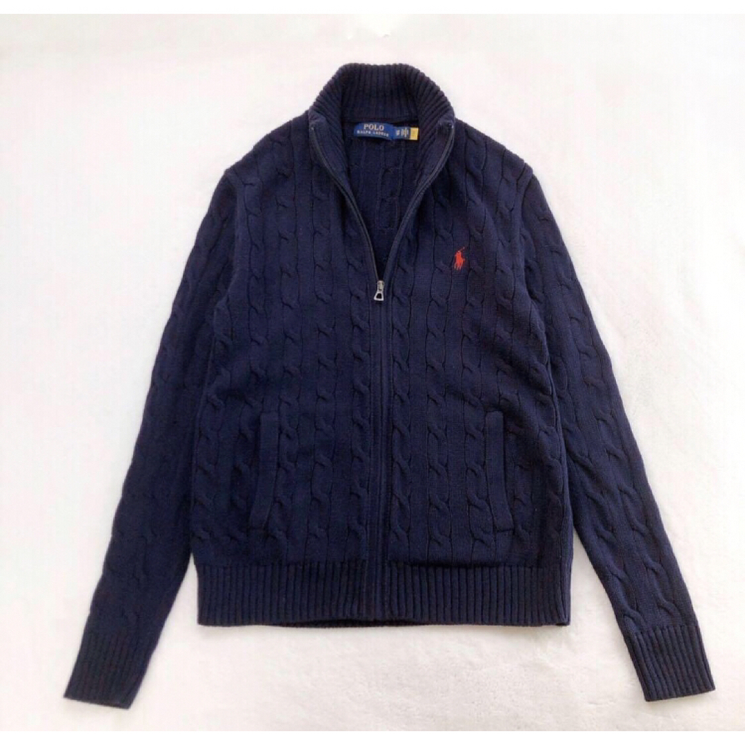 POLO RALPH LAUREN(ポロラルフローレン)のRALPH LAURENラルフローレン　フルジップ　ケーブルニット　カーディガン メンズのトップス(カーディガン)の商品写真