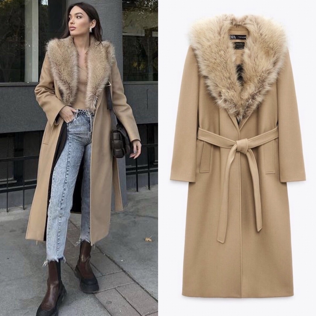 ZARA - 新品 ZARA ロングプレミアム ウールブレンドコート M ZARA - 新品 ZARA ロングプレミアム ウールブレンドコート M