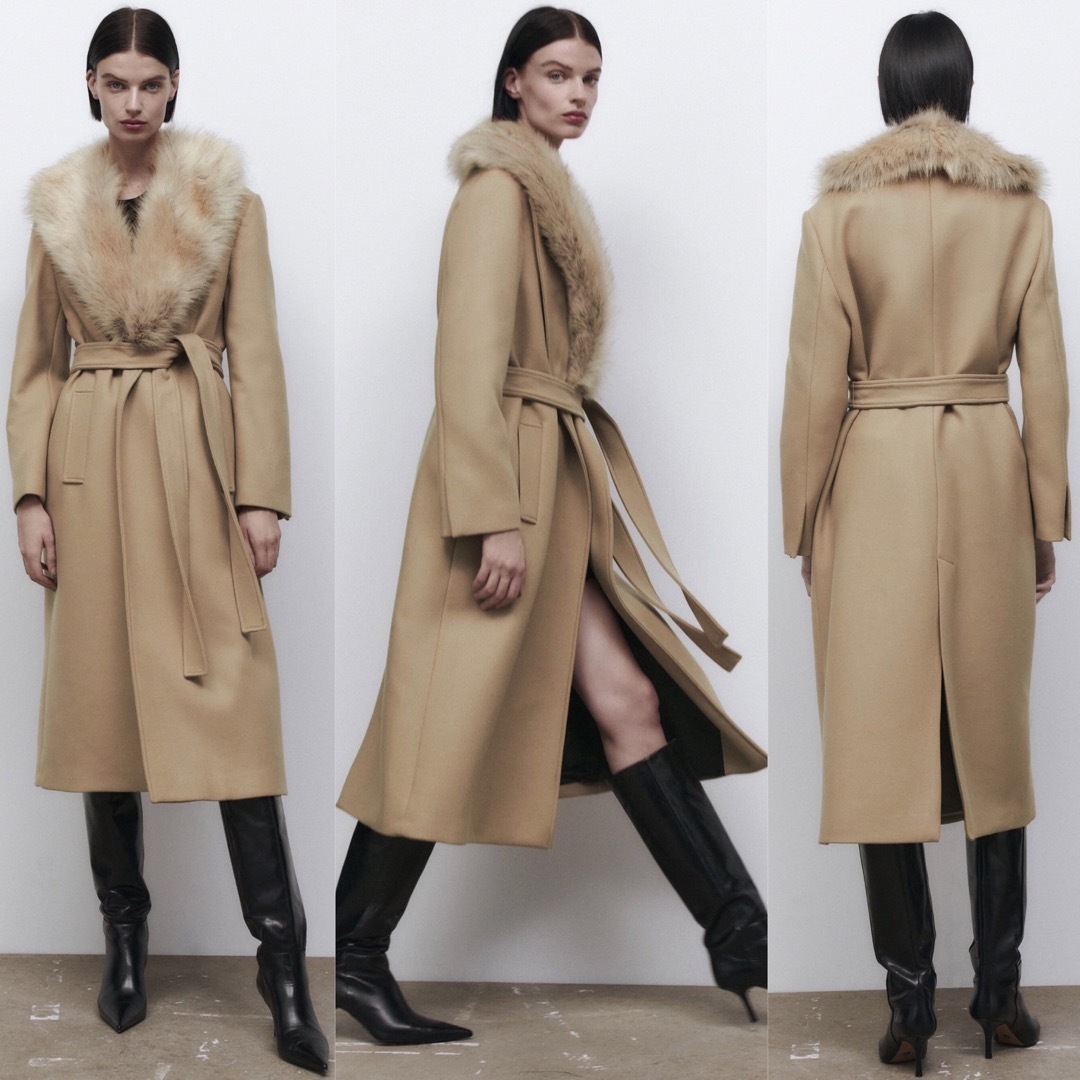 ZARA - 新品 ZARA ロングプレミアム ウールブレンドコート M ZARA - 新品 ZARA ロングプレミアム ウールブレンドコート M