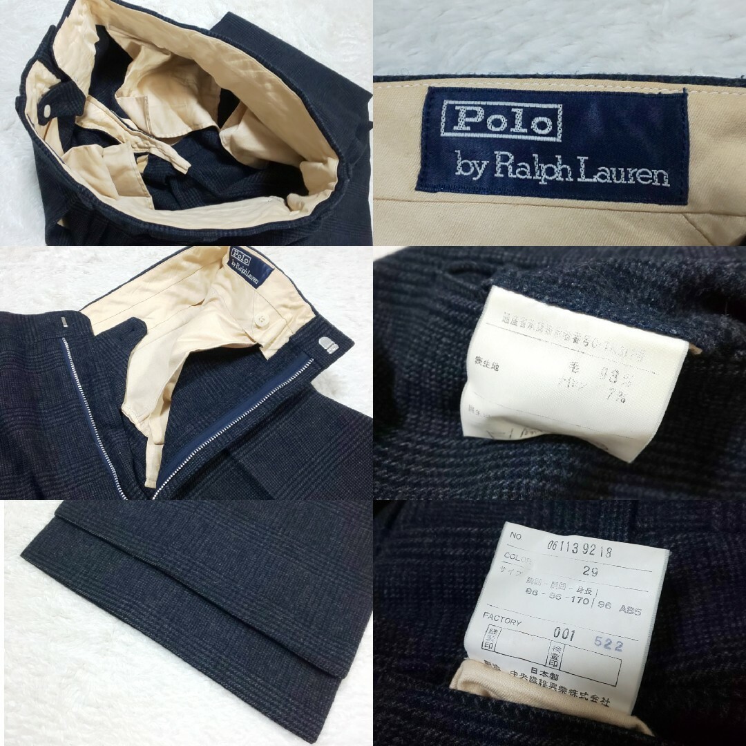 POLO RALPH LAUREN(ポロラルフローレン)の【美品】POLO RALPH LAUREN 3ピースセットアップスーツ チェック メンズのスーツ(セットアップ)の商品写真