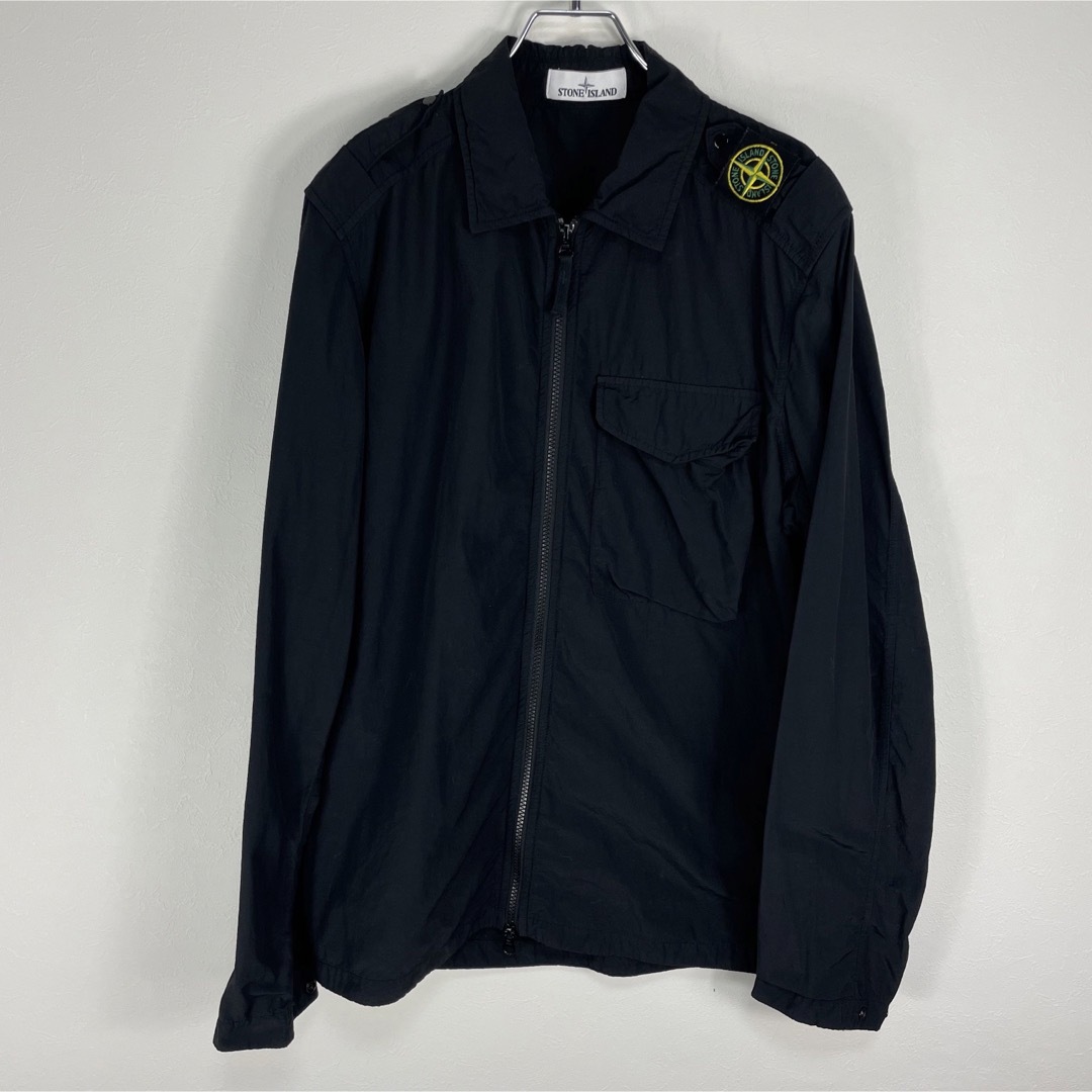 STONE ISLAND(ストーンアイランド)の【希少】STONE ISLAND ロゴパッチ ナイロン オーバーシャツジャケット メンズのジャケット/アウター(ナイロンジャケット)の商品写真