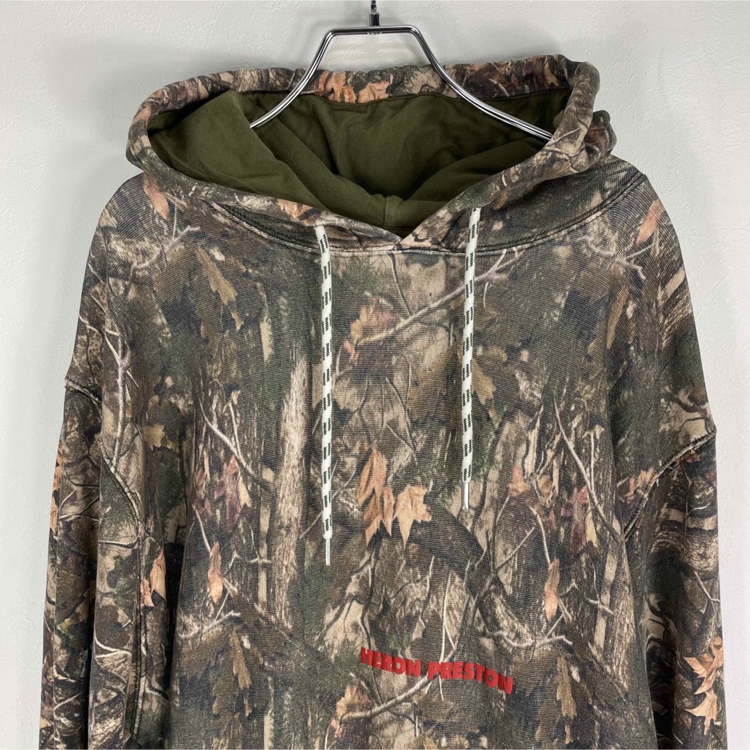 heron preston camo hooded