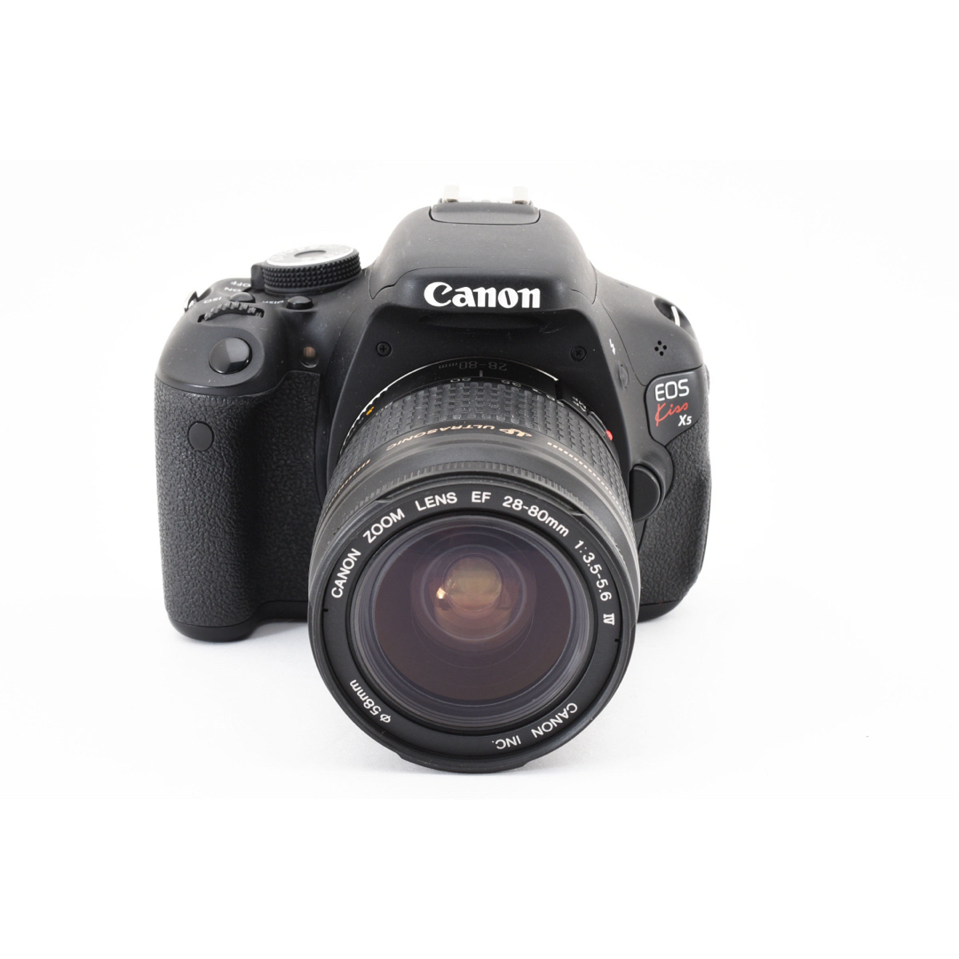Canon(キヤノン)のCanon EOS Kiss X5標準レンズセット/Canon EF 28-80 スマホ/家電/カメラのカメラ(デジタル一眼)の商品写真