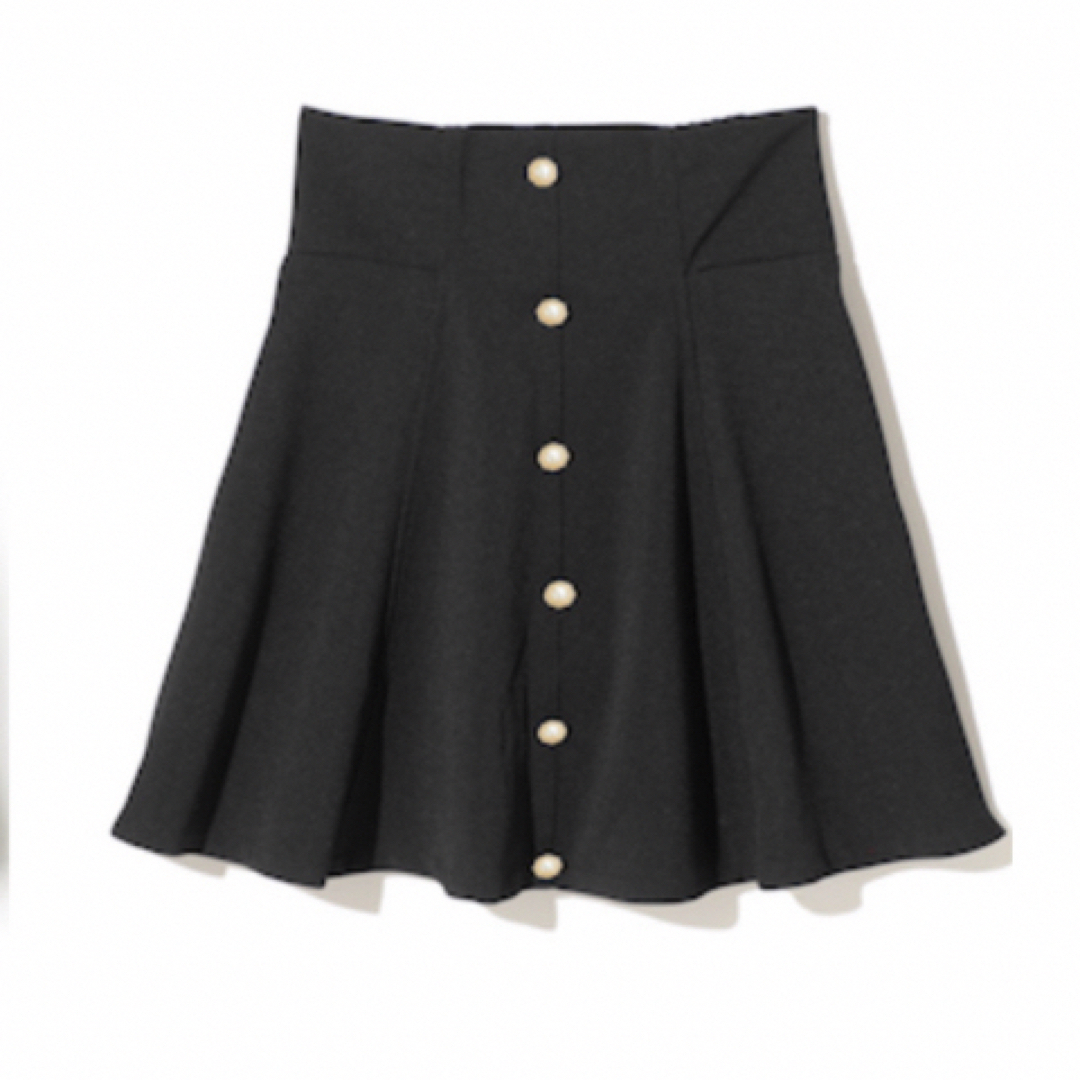 GRL(グレイル)のパールボタンフレアスカート レディースのスカート(ミニスカート)の商品写真