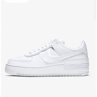 ナイキ(NIKE)のNIKE Air Force エアフォース1  シャドウ ホワイト 厚底24.5(スニーカー)