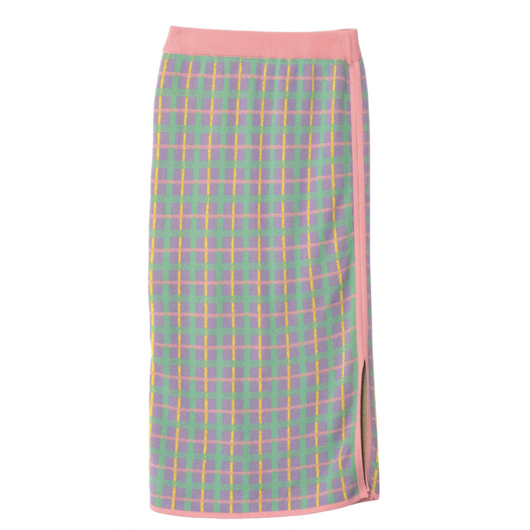 PAMEO POSE(パメオポーズ)のPAMEO POSE Plaid Knit Skirt レディースのスカート(ロングスカート)の商品写真