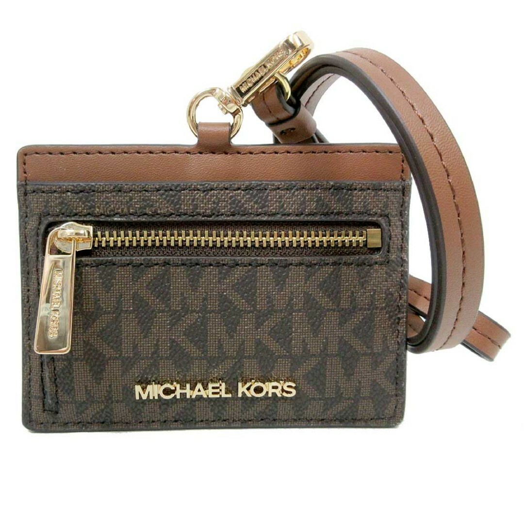 Michael Kors(マイケルコース)のマイケルコース カードケース 35H3GTVD3B BROWN レディースのファッション小物(名刺入れ/定期入れ)の商品写真