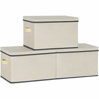 GhvyenntteS 収納ボックス ふた付き 大容量 収納ボックス 3個セット(ケース/ボックス)
