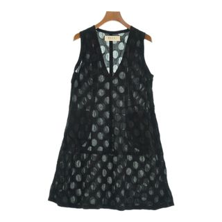 マルニ(Marni)のMARNI マルニ ワンピース 38(S位) 黒(ドット) 【古着】【中古】(ひざ丈ワンピース)