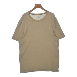 プチバトー(PETIT BATEAU)のPETIT BATEAU Tシャツ・カットソー XL 茶系x白(ボーダー) 【古着】【中古】(カットソー(半袖/袖なし))