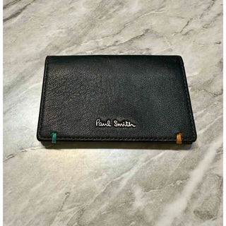 Paul Smith - ポールスミス ダブルステッチ 山羊革 名刺入れ ブラック 廃盤品